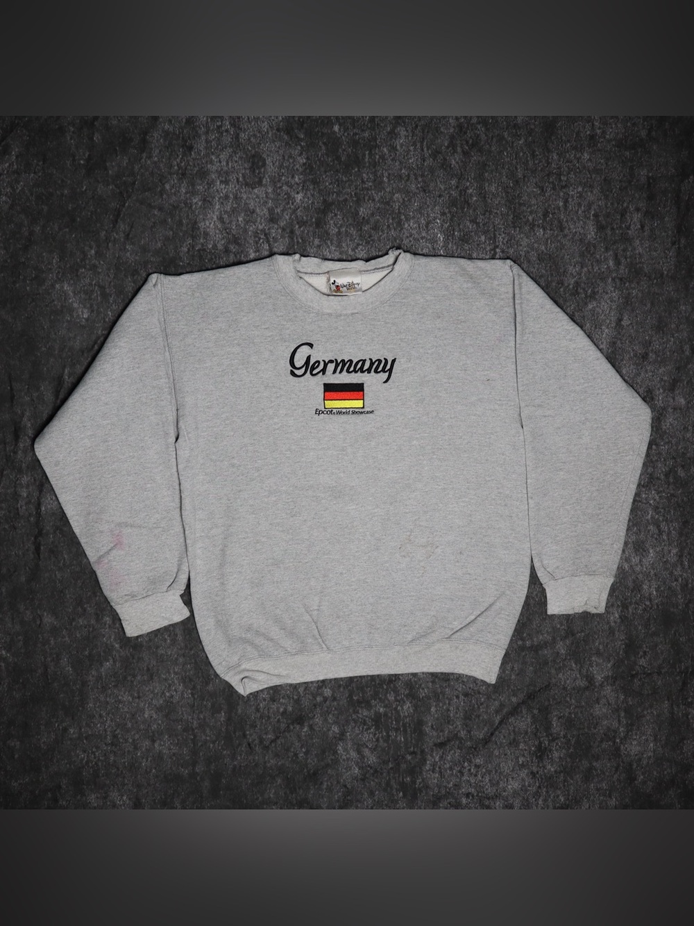 Vintage Disney Epcot World Showcase Germany Crewneck Sweatshirt Gray Size S